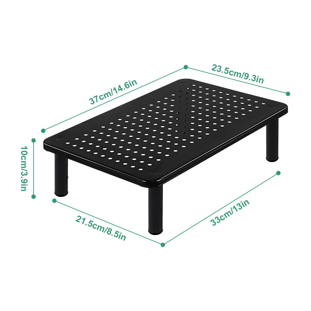 FURWOO Black Two-piece Laptop Stand Desk Suitable for Compurs and Prteinters Three-position Height Adjustment
