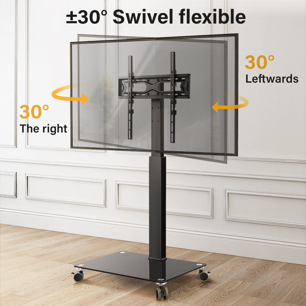 Rolling Floor TV Stand Mobile TV Cart for 27-65 inch LED Screen Universal Televisions Stand
