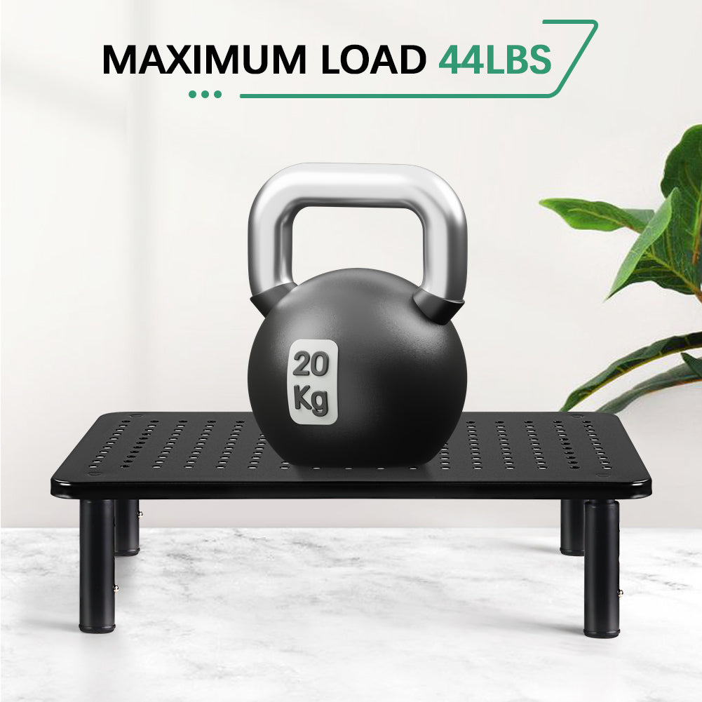 FURWOO Black Two-piece Laptop Stand Desk Suitable for Compurs and Prteinters Three-position Height Adjustment