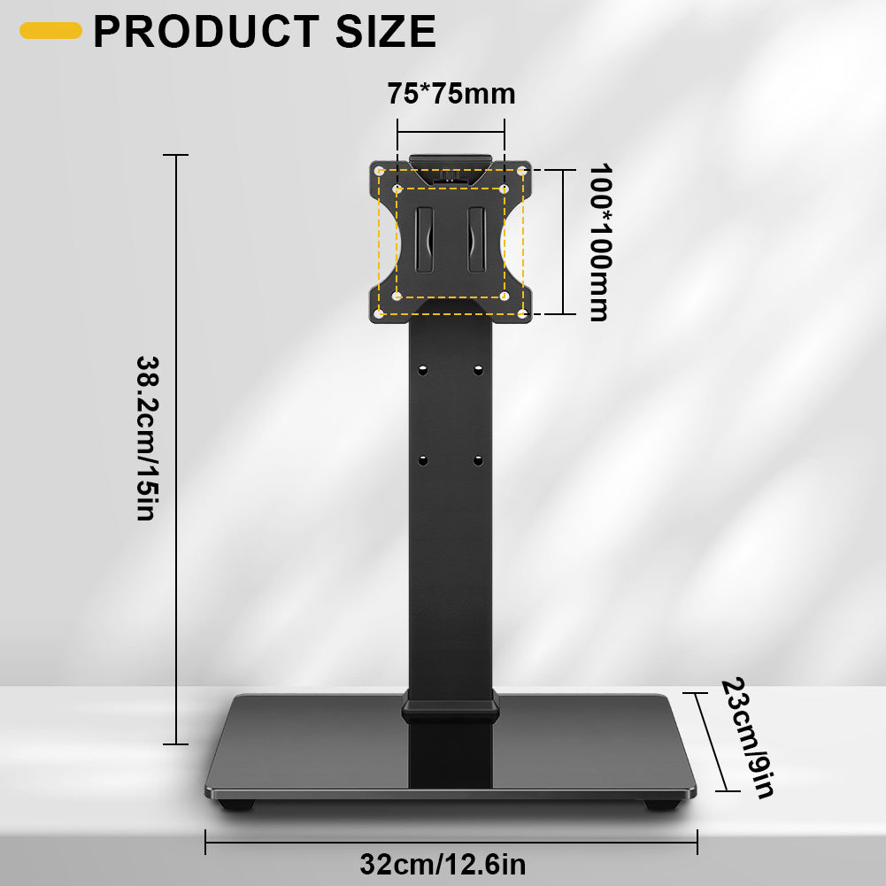 Universal TV Stand for 13-32inch LED LCD TV - Table Top TV Stand with 45 Degree Height Adjustable Swivel Mount