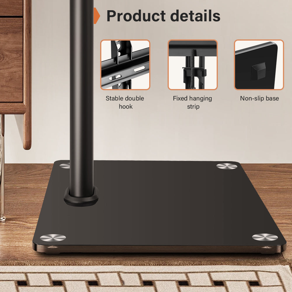 KKTONER Universal Floor TV Stand for 27 to 65 Inch TVs Height Adjustable