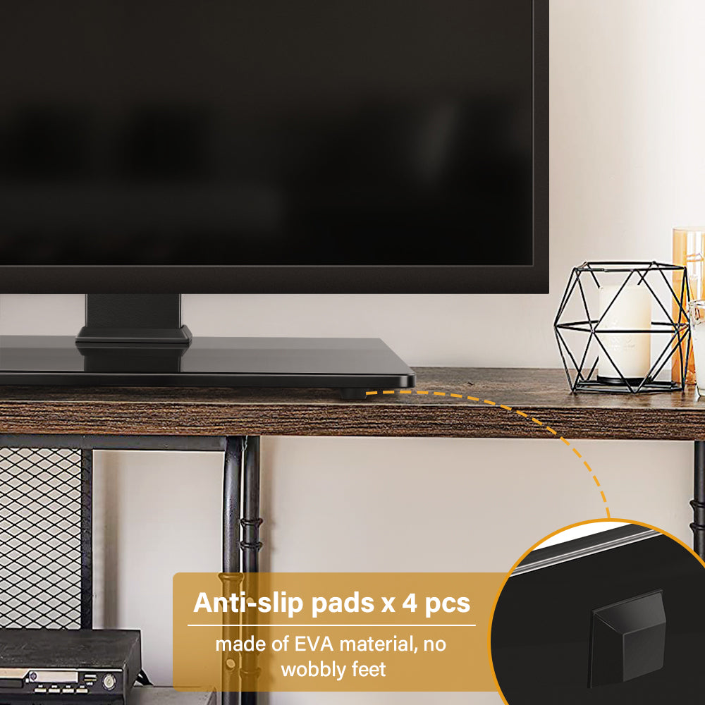 Universal TV Stand for 27-60 inch LED LCD TV Swivel Table Top Television Stand with 30 Degree Height Adjustable