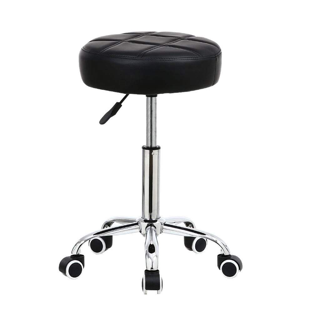 Short Rolling Stool with Backrest Low Round Roller Seat Stool Swivel Chair  Rolling Work Stool Stools with Wheels Back Support Short Chair Perfect for