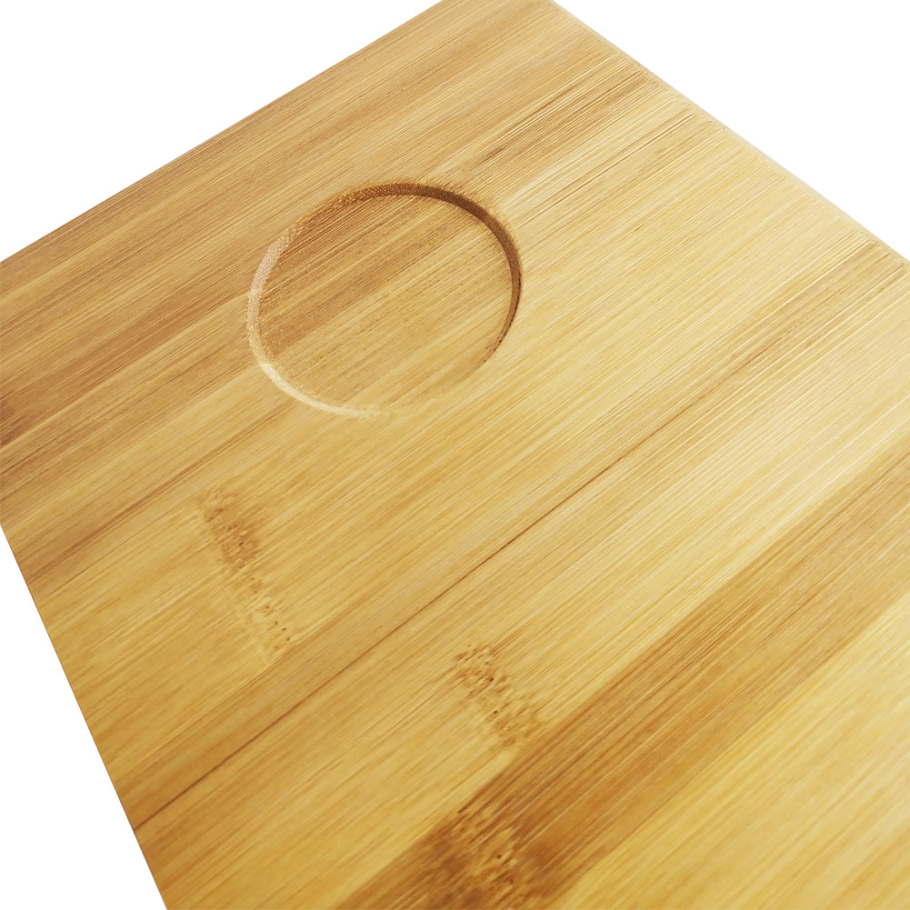 KKTONER Mesa de escritorio con soporte para computadora portátil con patas ajustables, bandeja plegable 100% de bambú para servir el desayuno (flor)