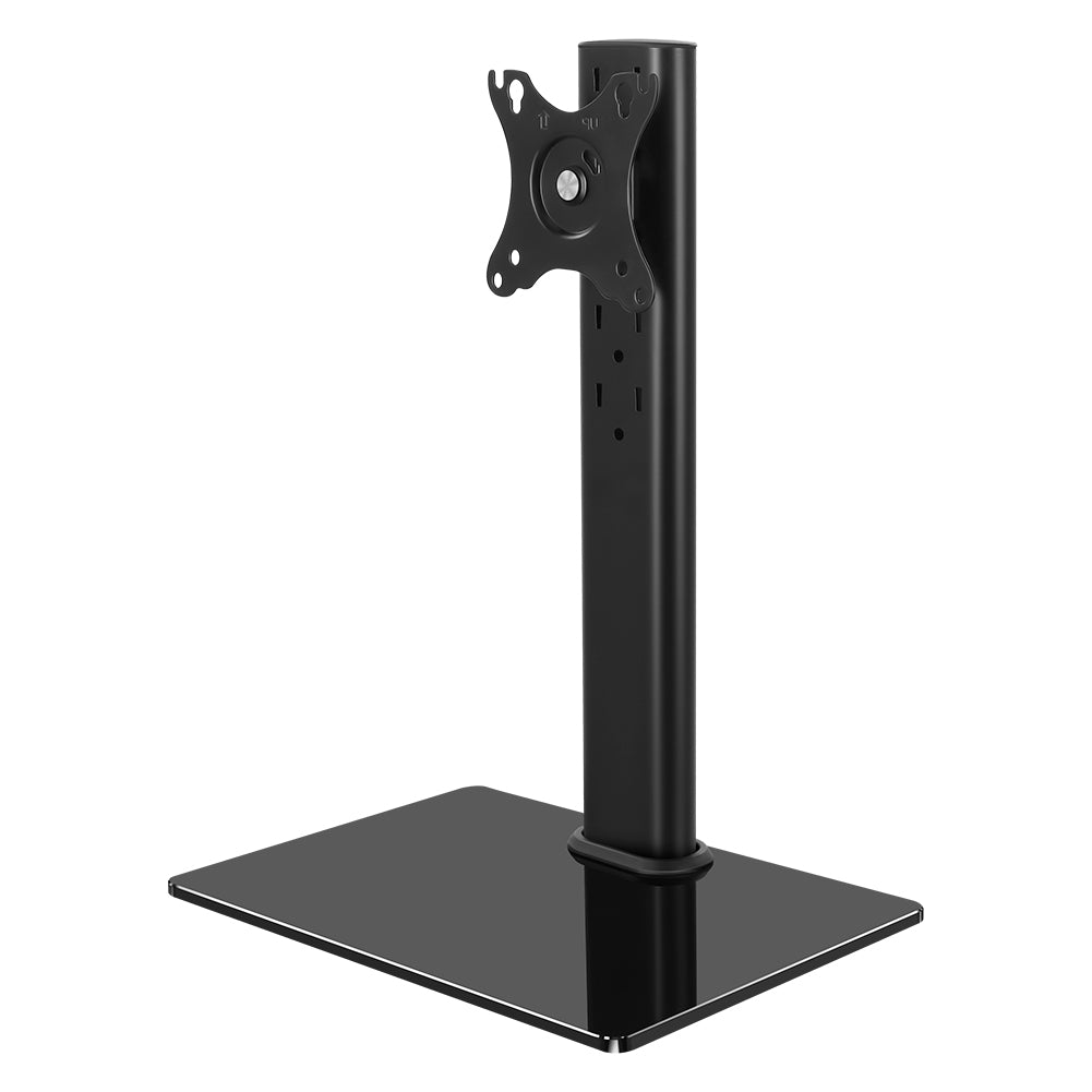 KKTONER Single Computer Monitor Stand Free Standing Desk Vesa Mount for 13 inch to 32 inch Screen Height Adjustable