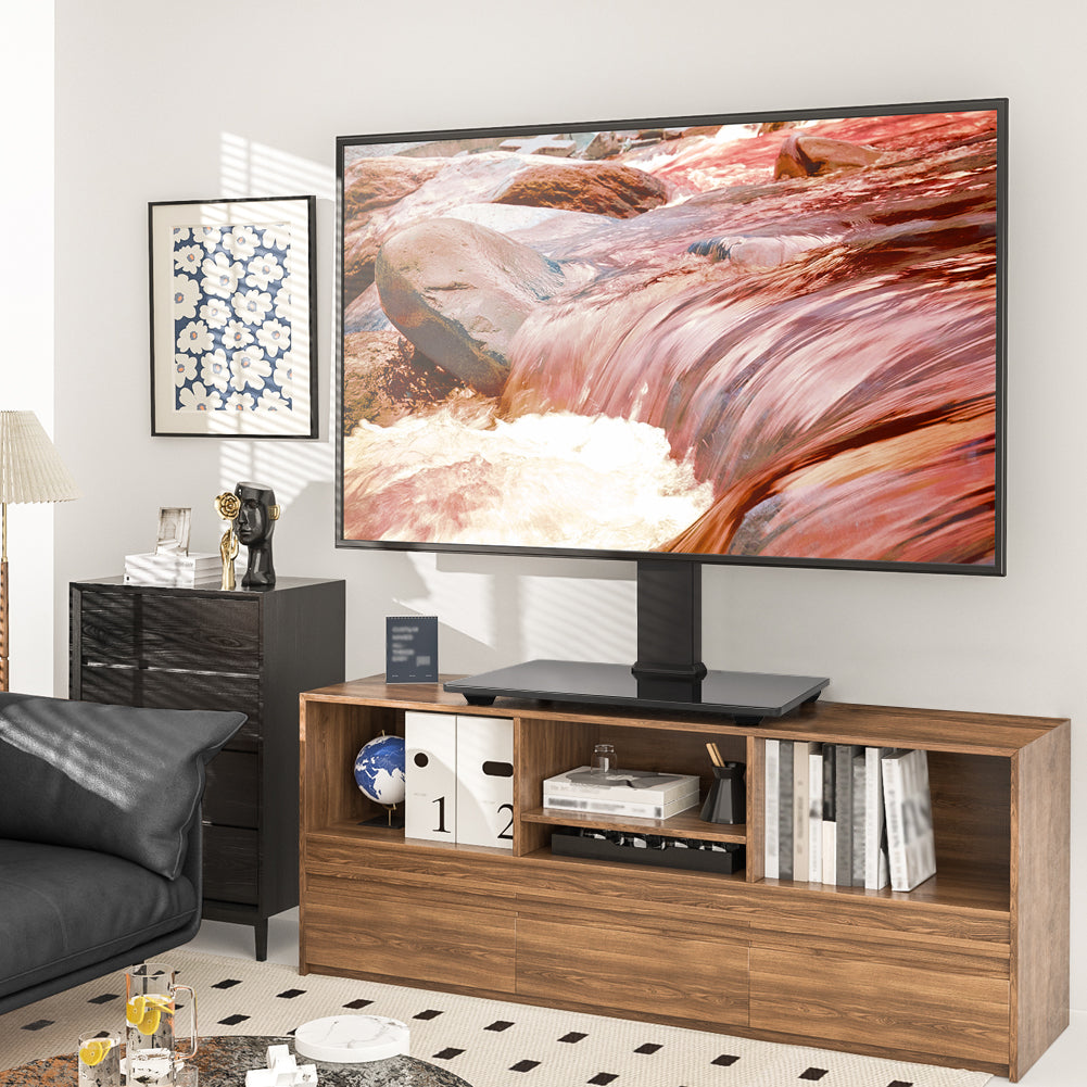 Universal TV Stand for 13-32inch LED LCD TV - Table Top TV Stand with 45 Degree Height Adjustable Swivel Mount