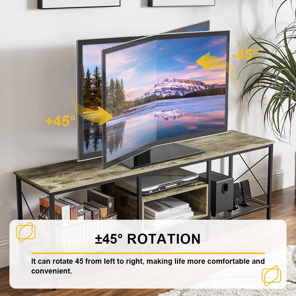 Universal TV Stand for 13-32inch LED LCD TV - Table Top TV Stand with 45 Degree Height Adjustable Swivel Mount