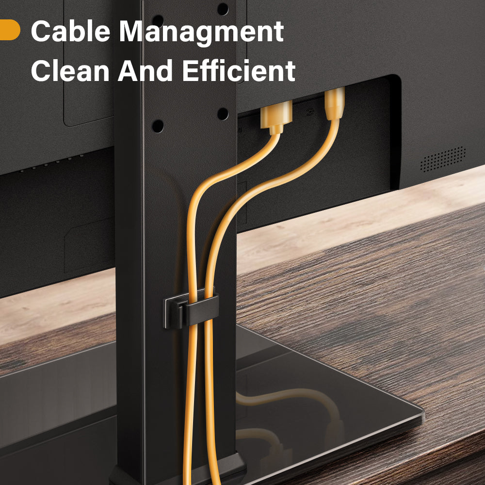 Universal TV Stand for 27-60 inch LED LCD TV Swivel Table Top Television Stand with 30 Degree Height Adjustable