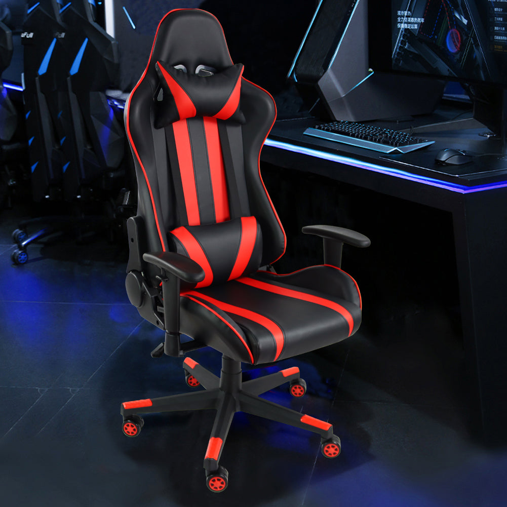 KKTONER Ergonomic Gaming Chair for E-Sport Racing Computer Swivel Height Adjustable Gamer Chair (Red)