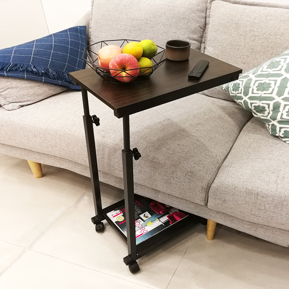 KKTONER Sofa-Beistelltisch, Unterschiebbarer, höhenverstellbarer Lapto