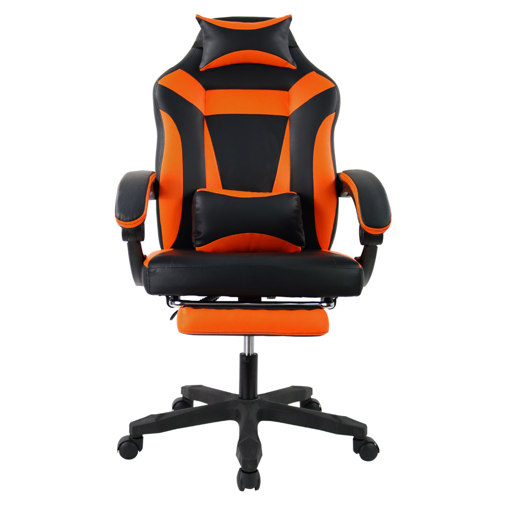 KKTONER Ergonomic Gaming Chair Executive Office Chair for E-Sport Racing Executive Office Chair Swivel Height Adjustable with Armrest (Orange)