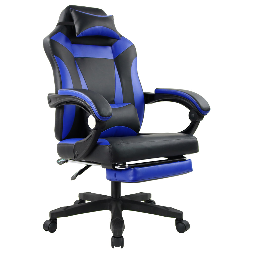 KKTONER Ergonomic Gaming Chair Executive Office Chair for E-Sport Racing Swivel Height Adjustable with Armrest (Blue)
