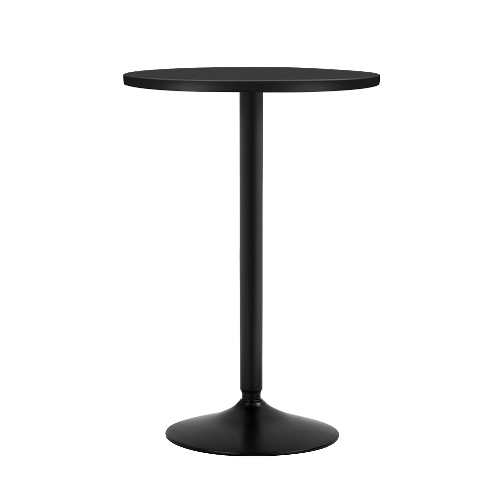 KKTONER Round Bar Table 23.6'' Top Coffee Table for Cocktail Bar Pub Dining Bistro (41.7''H, Black)